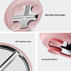 Bakpoco four strong suction cups secure the plate on flat surfaces, reducing mess