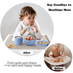 Bakpoco Kids Dinnerware Set food-grade steel ensures fresh, safe meals.