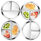 Bakpoco kids-plates-8in divided design keeps meals neat for kids during family dinners