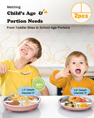 Bakpoco suction-base-plate showing grip to minimize spills during meals.
