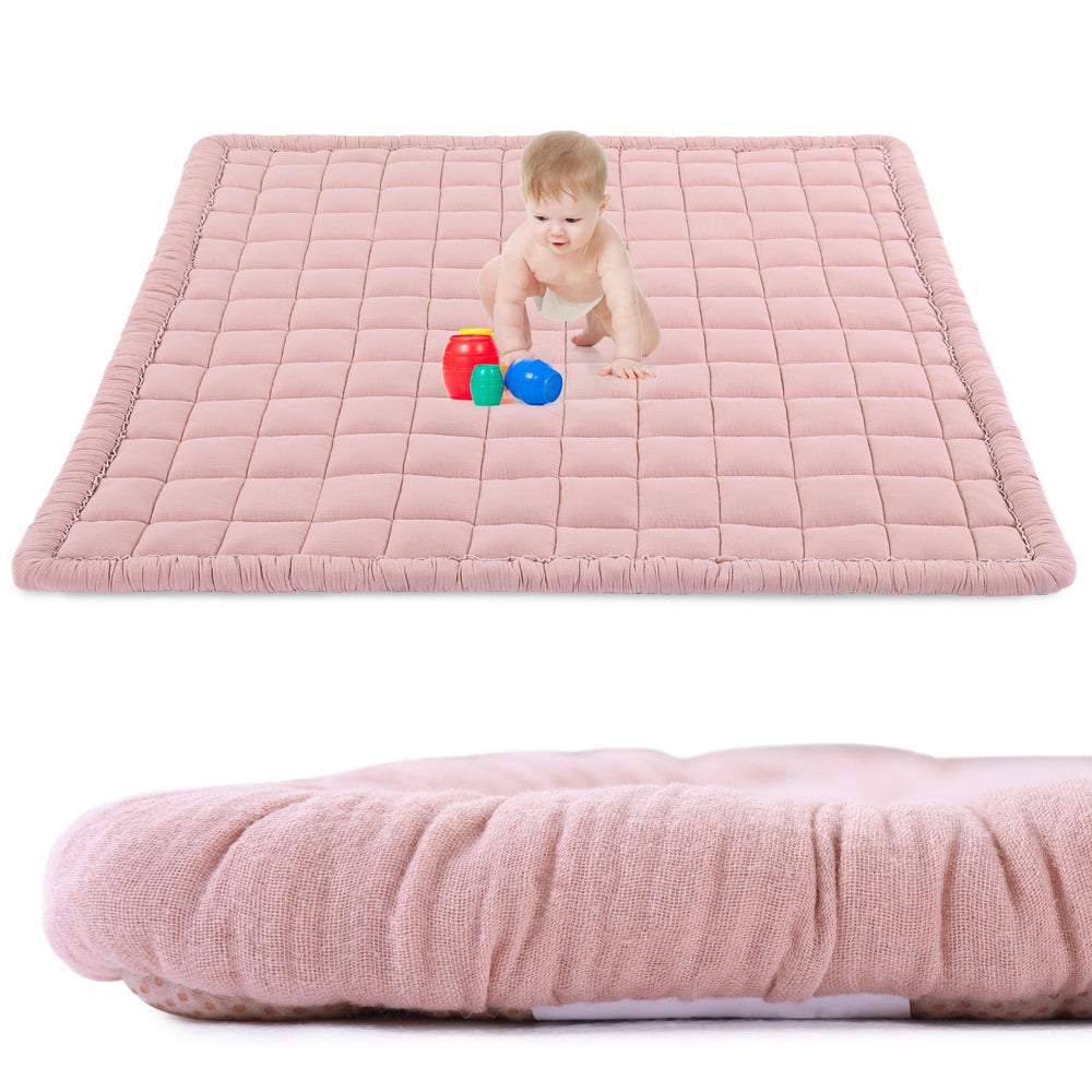 BALAPET muslin surface: soft cotton for gentle baby play and crawling comfort.