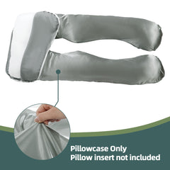 BALAPET pregnancy pillow cover hidden zip detail provides secure, tangle-free pillow access