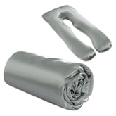 BALAPET Silky Satin Pillow Cover dark-grey close-up shows smooth texture for comfortable sleep