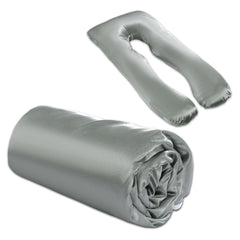 BALAPET Silky Satin Pillow Cover dark-grey close-up shows smooth texture for comfortable sleep