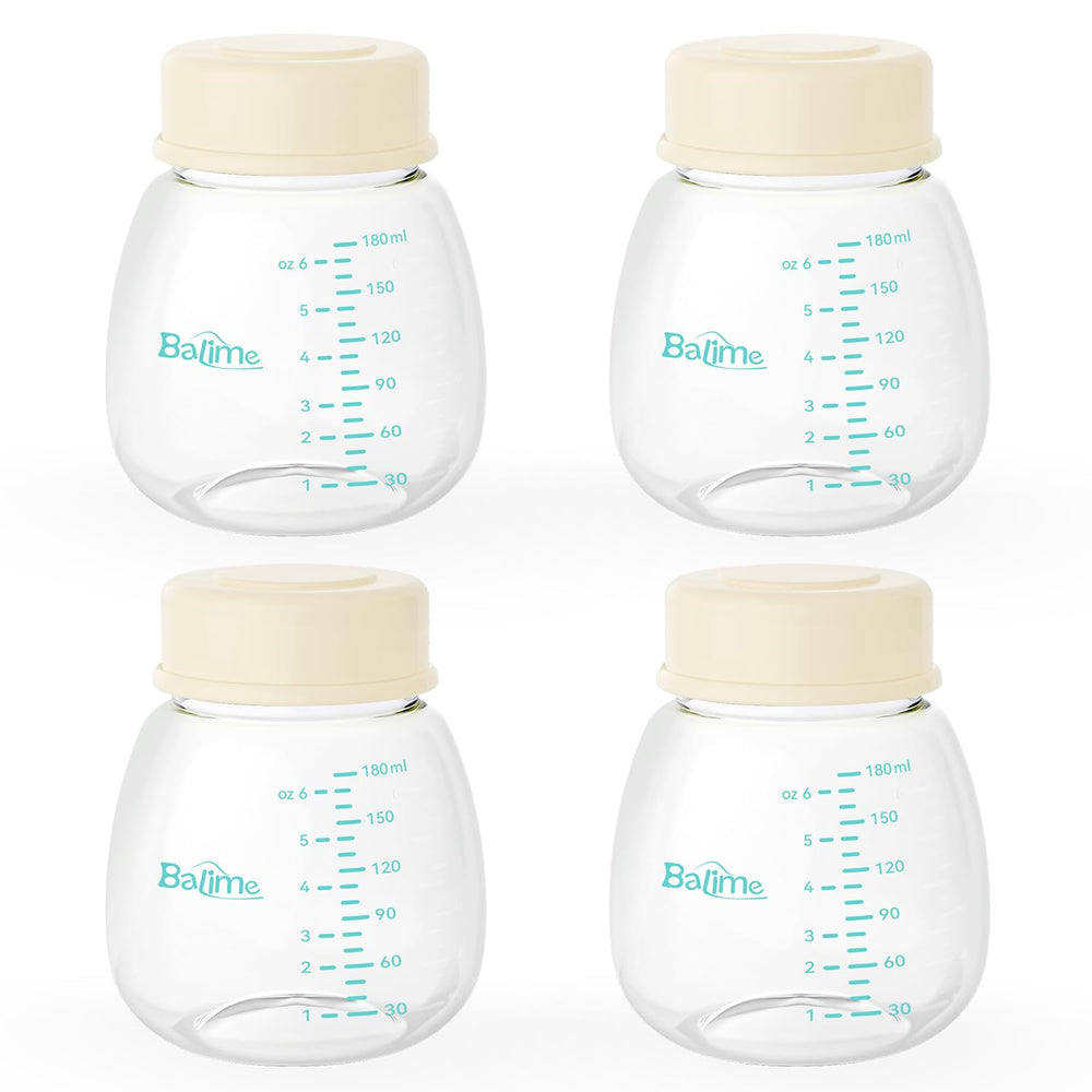 BALIME 6oz milk storage bottle connects to Spectra pump for easy pumping