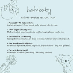 BALM! Baby Teething Oil Rub bottle with dropper for precise dosing.