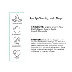 Balm! Baby Teething Tincture dropper dispensing calming drops for quick use.