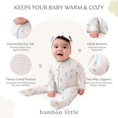 Bamboo Little Icecream two-way zipper for easy diaper changes