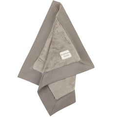 Bamboo Little ultra-soft lovey plush blanket gray close-up shows cloud-like texture for cozy cuddles.