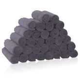 BAMBOO QUEEN 32-pack baby washcloths in grey provide plush softness for newborn baths.