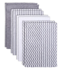 BAMBOO QUEEN 8-pack burp cloths flatlay showing large soft surface for spill protection.
