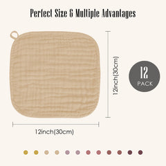 BAMBOO QUEEN Bean Paste Series washcloth in brown color for everyday cleaning.
