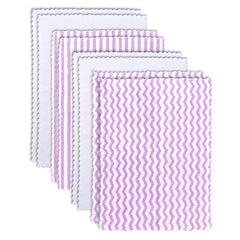BAMBOO QUEEN ultra-soft burp cloth purple-white large 16 by 12 inches for quick spill absorption.