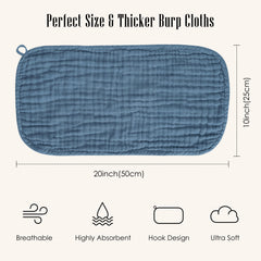 BAMBOO QUEEN burp cloth 20x10 size covers shoulder during feeding