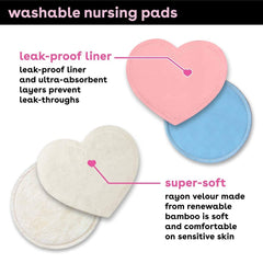 Bamboobies heart-shaped regular pads discreet daytime protection
