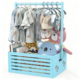 BAMBOOHOMIE baby shower crate closet front view promotes organized nursery storage.