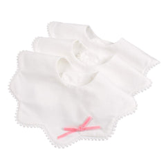 Bamery baby bandana bibs white close-up showing soft cotton for gentle skin comfort