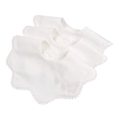 Bamery baby-bandana-bib white soft-cotton closeup showcases skin-friendly comfort