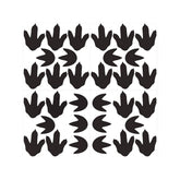 Bamsod dinosaur footprints wall stickers 32pcs, easy peel-and-stick nursery decor.