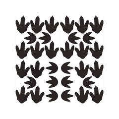 Bamsod dinosaur footprints wall stickers 32pcs, easy peel-and-stick nursery decor.