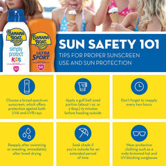 Banana Boat Kids SPF 100 white lotion on skin makes coverage visible.