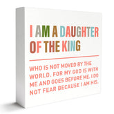 Banlai Christian nursery decor box sign front view—space-saving 5x5 reminder for the nursery.