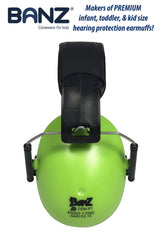 BANZ Baby earmuffs weigh 190g for lightweight, comfortable protection.
