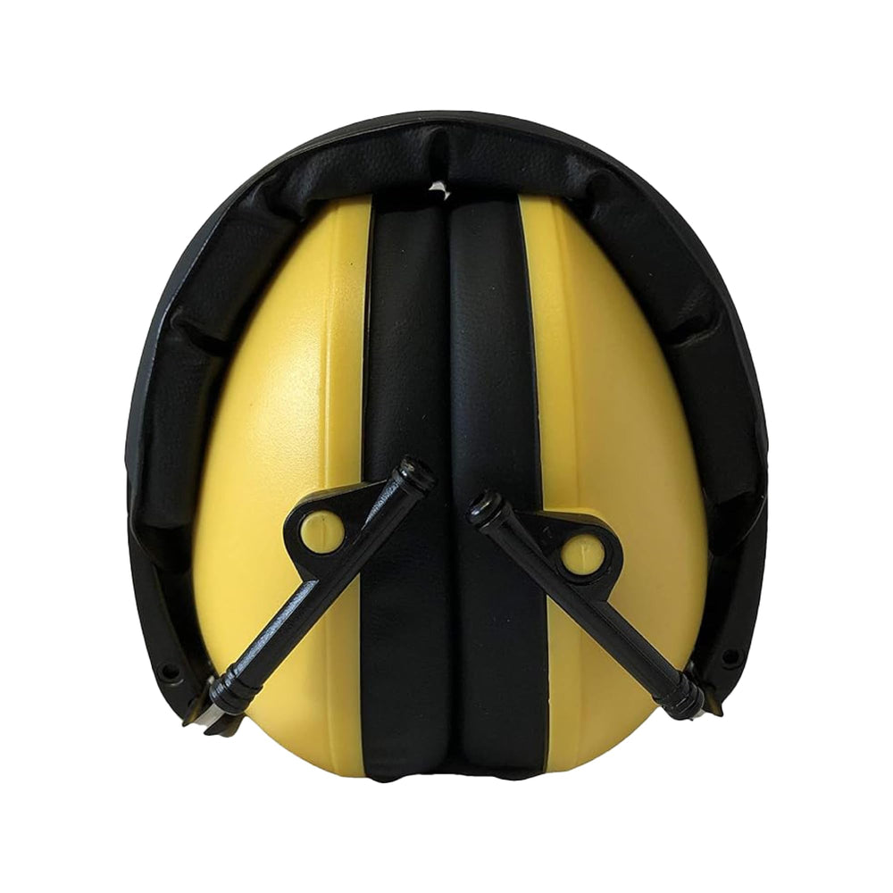 BANZ Kids Headphones yellow side view showing travel friendly design.
