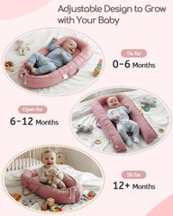 Baobrava baby lounger breathable-cotton-cover features soft fabric for delicate skin.