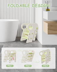 Baobrava step stool with handrails provides extra security for independent use