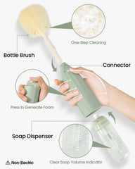 Baobrava straw brush cleans narrow openings without damage.
