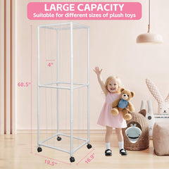 Baofupl stuffed animal storage zoo durable PVC frame resists warping.