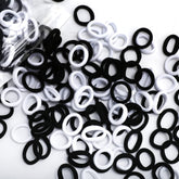 BAOLI 200pcs cotton toddler hair ties package shows many soft elastics for delicate hair.