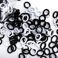 BAOLI 200pcs cotton toddler hair ties package shows many soft elastics for delicate hair.