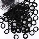 BAOLI black 1-inch baby hair band close-up shows seamless gentle hold