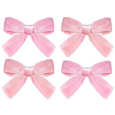 Baotongle pink velvet bow hairclip with soft texture and non-slip grip