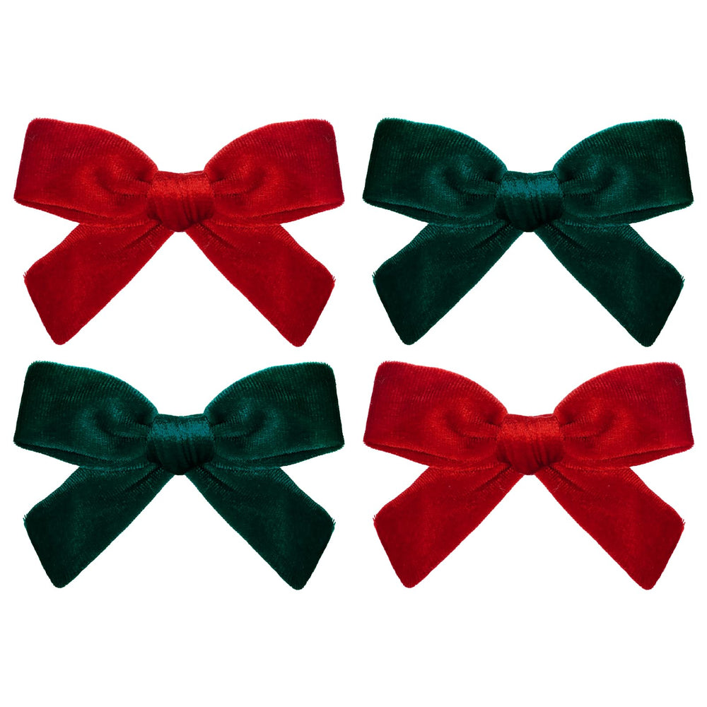 baotongle velvet hair bow red clip ideal for quick toddler styling