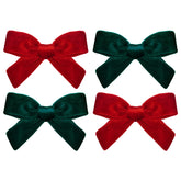 baotongle velvet hair bow red clip ideal for quick toddler styling