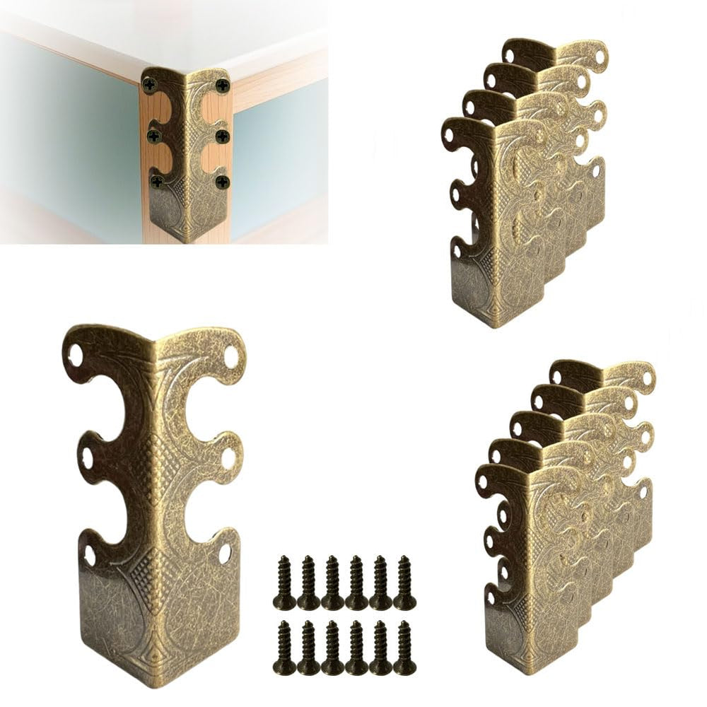 BAOTXHBR solid brass baseboard corner protector antique bronze guards furniture edges.