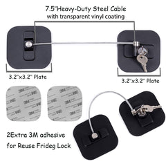 BAOWEIJD refrigerator lock with large adhesive pads for strong mounting