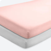 Bare Home pink slipper crib sheet offers soft, breathable baby comfort.
