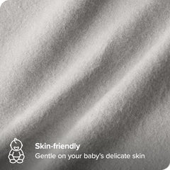 Bare Home flannel blanket wash-care close-up highlights durable edge stitch