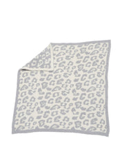 Barefoot Dreams Cozychic blanket Ocean/Cream close-up shows plush microfiber texture for ultra-soft cuddles.
