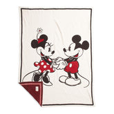 Barefoot Dreams CozyChic Disney blanket closeup reveals plush texture for soothing baby snuggles.