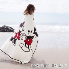 Barefoot Dreams CozyChic Disney blanket knit-detail showcases hi-lo stitch for textured tactile comfort.