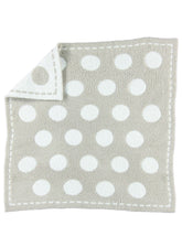 Barefoot Dreams CozyChic Dream Receiving Blanket in Stone-White Circles close-up texture showing plush warmth for baby.
