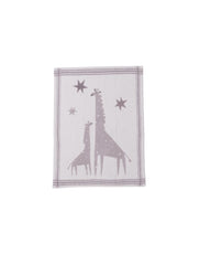 Barefoot Dreams CozyChic Giraffe Stroller Blanket in Sandstone Multi provides cozy warmth during outings.