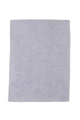 Barefoot Dreams CozyChic stroller blanket Oyster edge highlights knitted rib border and cozy texture