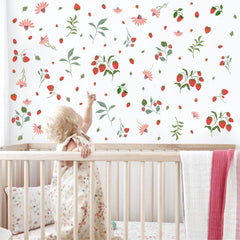 Barri Design Floral Leaf wall stickers add botanical decor to living rooms or nurseries.