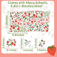 Barri Design Waterproof PVC fruit wall stickers withstand moisture in kitchens or bathrooms.